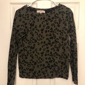 Leopard print sweater from the loft